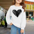 thumbnail image 2 of KAUOD Teen Girls Oversized Pullover Sweatshirts Cute Heart Graphic Crew Neck Sweatshirts Kids Cotton Loose Long Sleeve Sweater, 2 of 7