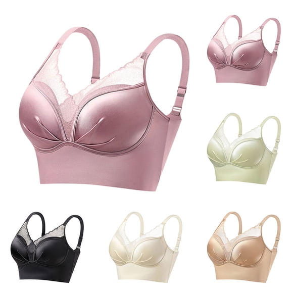 Sentmoon Plus Size Bras for Women Comfort Bras for Women Sheer Lace Bralette Wireless Soft Stretch Seamless Comfort Light Support Lightweight Everyday Lingerie Bra for Work and Lounge Wear