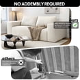thumbnail image 4 of 63" Loveseat Sofa,Modular Couch with Deep Seat Memory Foam,Comfy Small Cloud Couch for Small Spaces,No Assembly Required Sofa for Living Room Bedroom,Apartment,White, 4 of 11