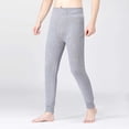 thumbnail image 3 of Minnieouse Hombre Leggings térmicos Terciopelo Cómodo Otoño Invierno Cálido Oficina Escuela Dormir Ropa interior Pantalones para hombre Ropa interior Gris claro L Minnieouse AP013774-04, 3 of 6