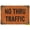 DNDZA3841, variant on No Thru Traffic Orange Road Street Construction Area Work Zone Safety Metal Tin Sign 8x12in