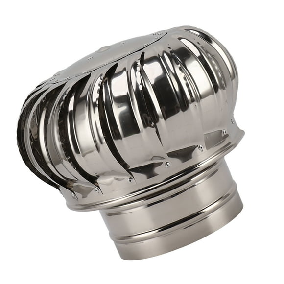 Chimney Rotating Ventilator , Stainless Steel Anti Downdraught Chimney With Clamp Rotating Chimney Cowl Fits Most Standard Chimney Pots