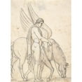 thumbnail image 2 of Bertel Thorvaldsen 19x24 Black Ornate Framed Double Matted Museum Art Print Titled: Bellerophon and Pegasus (1790-1844), 2 of 5