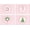 Christmas016, variant on Pink Coquette Bow Christmas Tree Placemats Set of 4, Preppy Pink Chinoiserie Christmas Table Mats Place Mats for Home Kitchen Dining Table Winter Xmas Holiday Party Decoration, 12x18 Inch