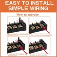 thumbnail image 4 of 2PCS 12 Circuits 12 Positions Terminal Block 20-30A 200-450V Dual Row Screw Terminals Strip, 4 of 5