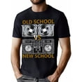 thumbnail image 1 of 1 pieza, camiseta de DJ de la vieja escuela DJVS de la nueva escuela, camiseta con estampado de letras exquisitas de música HouseDance, camiseta casual de moda de temporada para hombre, camiseta de ma, 1 of 6