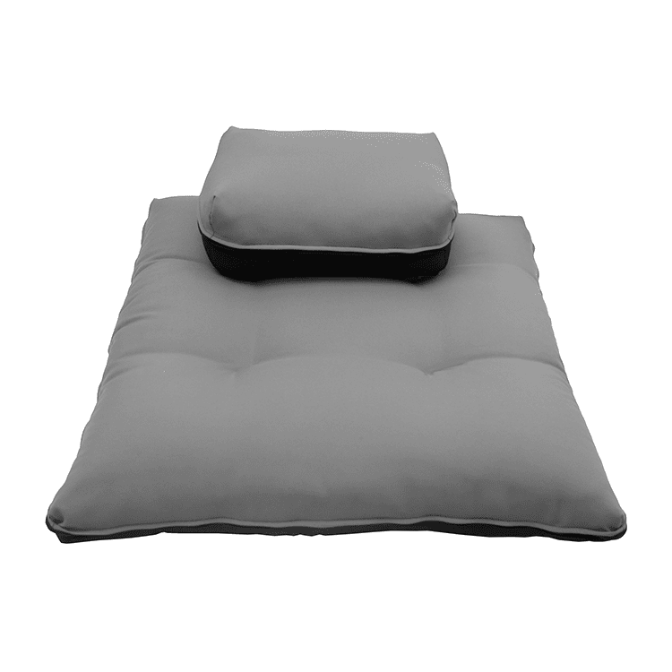 Meditation Zafu And Zabuton Set Cushions Exercise Yoga Mats Square Dark Grey