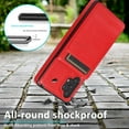 thumbnail image 7 of MYKOMI Phone Case for Samsung Galaxy A32 5G 6.5 inch with HD Screen Protector Credit Card Holder Wallet Cover Stand Leather Cell Accessories Glaxay A 32 32A S32 G5 A326U Cases Women Men Red, 7 of 7