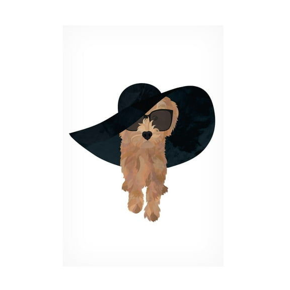 Trademark Fine Art Sarah Manovski Cockapoo Sun Hat Canvas Wall Art