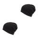 thumbnail image 1 of Qarigey Apilable Beanie Bonnet Caps Seasonal Casual Headwear Térmico De moda Ajustable Sombrero de punto Negro Negro 2piezas, 1 of 6