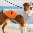 thumbnail image 5 of Reflective Breathable Mesh Dog Cooling Harness Vest, Summer Sun Protection Pet Jacket with Lift Handle & Leash D-Ring,Orange,L, 5 of 5