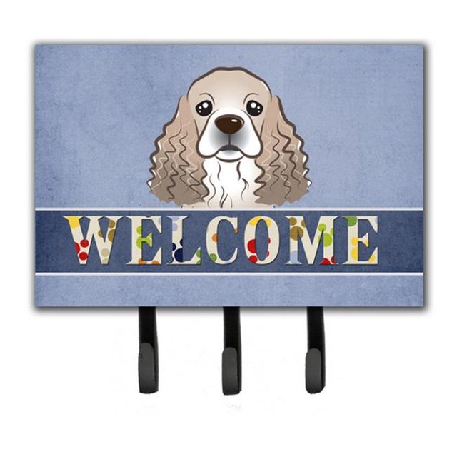 Carolines Treasures BB1402TH68 Cocker Spaniel Welcome Leash & Key Holder