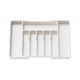 thumbnail image 1 of Naiovety Soporte de utensilios premium para cajones con espacio libre de desorden Bandeja de cajones expandible de gran capacidad Almacenamiento y organización del hogar blanco, 1 of 6