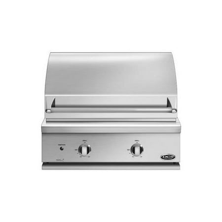 BGC30-BQ-L 30 Built-in or On Cart Gas Grill with Two 25 000 BTU Burners Removable Stainless Steel Warming Rack Smoker Tray and 9V Battery Ignition in Stainless Steel: Liquid Propane
