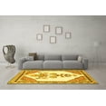 thumbnail image 3 of Ahgly Company Machine Washable Indoor Rectangle Animal Yellow Traditional Area Rugs, 4' x 6', 3 of 4