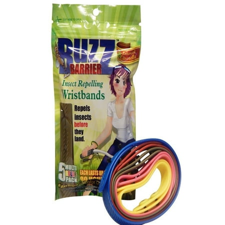 BuzzBarrier Mosquito & Insect Repellant Wristbands - Great for Kids and Pets! Multi- Pack - Patented Swiss Technology, University Tested - Water-Proof, Non-Toxic and DEET Free