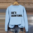 thumbnail image 4 of TYGHBN Womens Fashion Casual Long Sleeve Crew Neck Sweatshirts Printed Pullover Hoodless Sweatshirts Top Sweatshirts for Women Junior Zip Hoodie Colla Pullover Women Hoodie Pocket Women Cowl Neck, 4 of 5