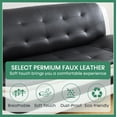 thumbnail image 7 of PonLiving Oversize Modern Leather Sofa Set with Loveseat and Armchair, 3-Piece Living Room Furniture Sets, Black&White, 7 of 7