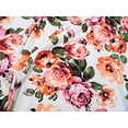 thumbnail image 2 of Printed Liverpool Textured Fabric 4 Way Stretch Peach Mauve Pink Burgundy Floral I700 (10 Yard lot (Continuous)), 2 of 2
