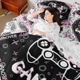 thumbnail image 4 of Homewish Abstract Gamer 7-Piece Bedding Comforter Set For Teens Boys Girls,Video Game King Bedding Sets,Black Pink Ultra Soft Bed Sheets,Lightweight Room Decor,Reversible, 4 of 8