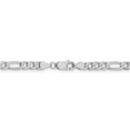 thumbnail image 3 of 14K White Gold chain style Figaro Domed 8 in 5 mm 5.0mm Flat, 3 of 4