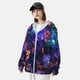 thumbnail image 3 of Balery Magic Colorful Forest Leaves Sudadera ligera de manga larga con capucha y protección solar UPF 50+ para hombre y mujer, ideal para pesca y running-Large, 3 of 7