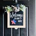 thumbnail image 5 of Huge Memorial Day savings kladzum Independence Day Wooden Door Sign Anniversary Welcome Front Door Hanging Festive Decorations 4Th of July Welcome Sign on Clearance, 5 of 6