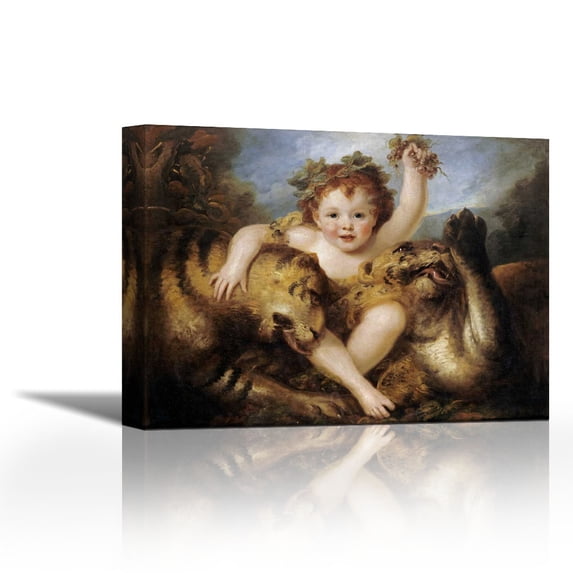 The Infant Bacchus - Contemporary Fine Art Giclee on Canvas Gallery Wrap - wall décor - Art painting - 36 x 27 Inch - Ready to Hang