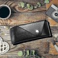 thumbnail image 4 of Black soft glasses case, leather glasses case, glasses storage, women\'s glasses case, glasses case (17.8*7.5*2.5CM), 4 of 5