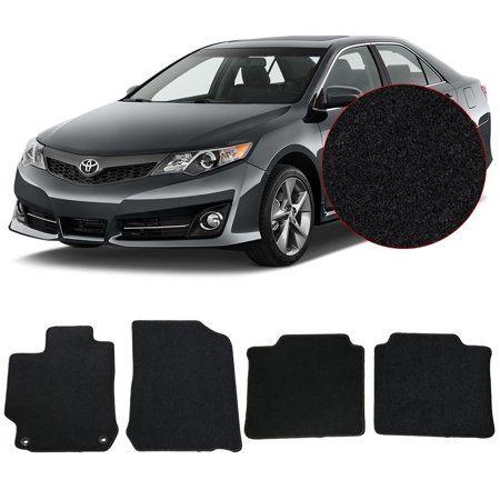- Fits 12-17 Toyota Camry Black Nylon Front Rear Floor Mats Carpets 4PC