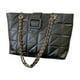 thumbnail image 2 of Bolso de cadena para hombro y axila | Bolso de cuero acolchado de lujo | Correa ajustable | Tote de gran capacidad | Compartimentos multifuncionales | Negro, blanco, caqui | 36x20x4cm, 2 of 6