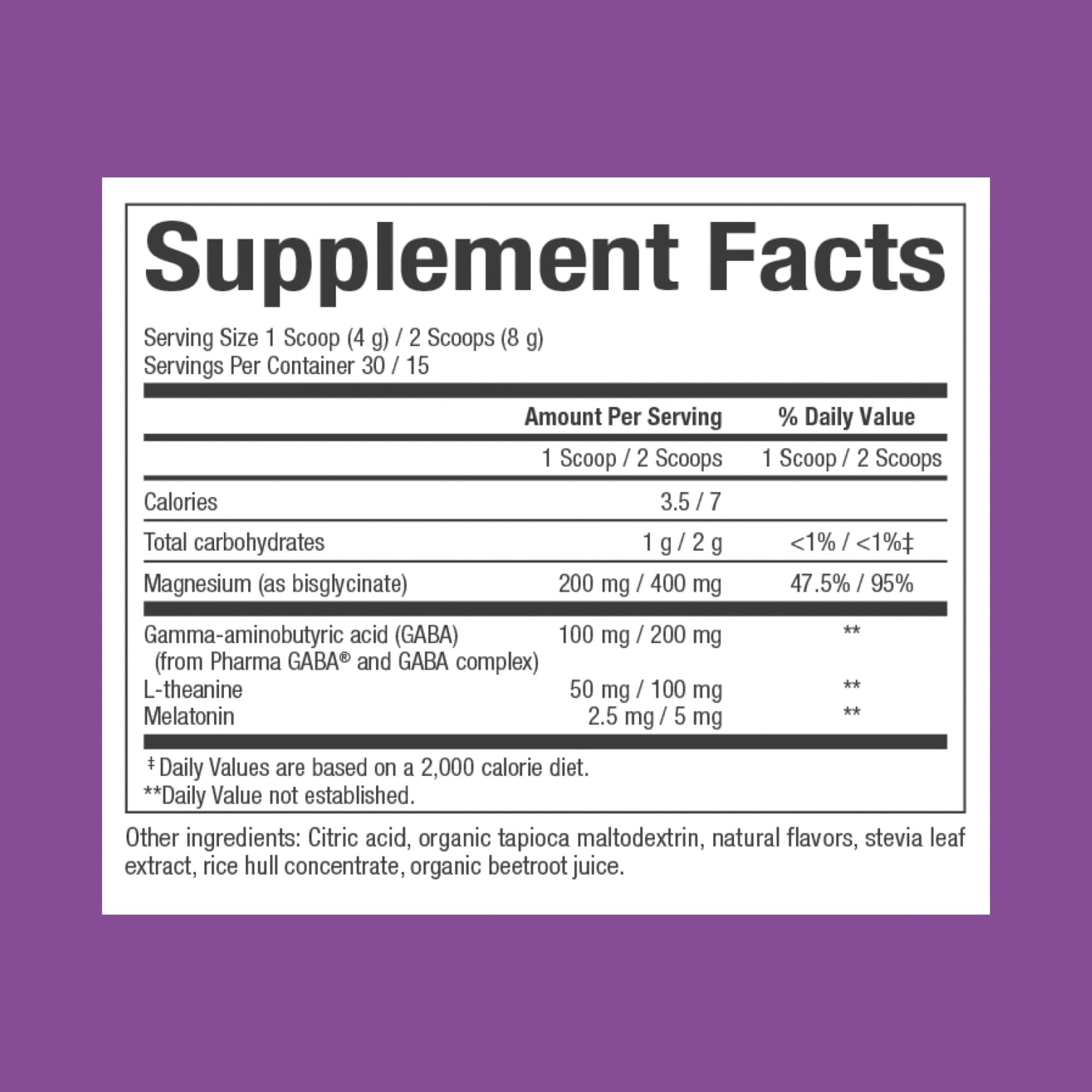 Natural Factors Stress-Relax Nighttime Magnesium Bisglycinate Powder with Melatonin, L-Theanine and Pharma GABA, Supports Sleep & Relaxation, Tropical Flavor, 4.23 oz Powder