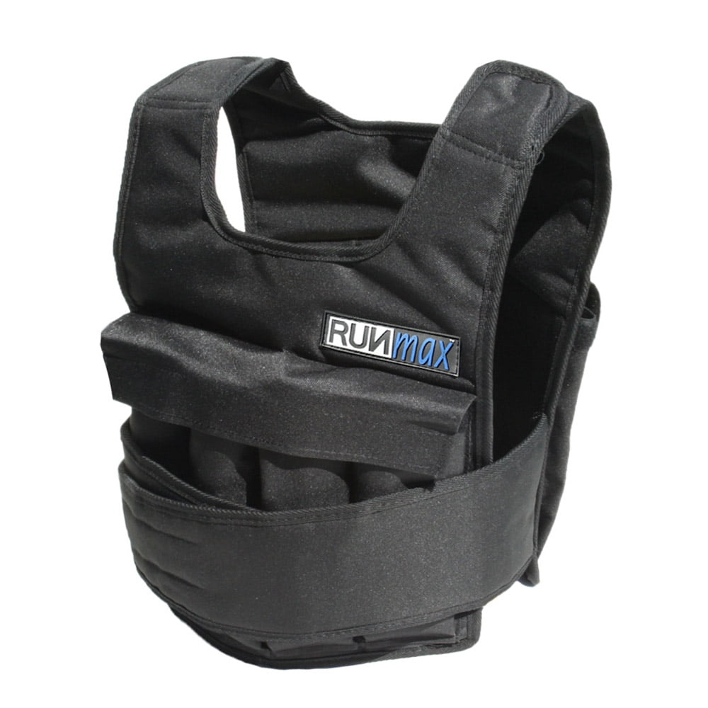 RUNmax 50lbs Adjustable Weighted Vest with Shoulder Pads