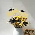 thumbnail image 4 of sunsanly 16Pcs/Set Cake Card Class of 2024 Graduation Black Golden Theme Table Toppers Centerpieces Graduation Party Decoration, 4 of 8