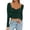 C-Green35, variant on DHFJKG Womens Long Sleeve Shirts Crop Top Slim Fit Sweetheart Neck Basic Tee Soft Stretch 2026 Fall Top Comfortable Cozy Tops