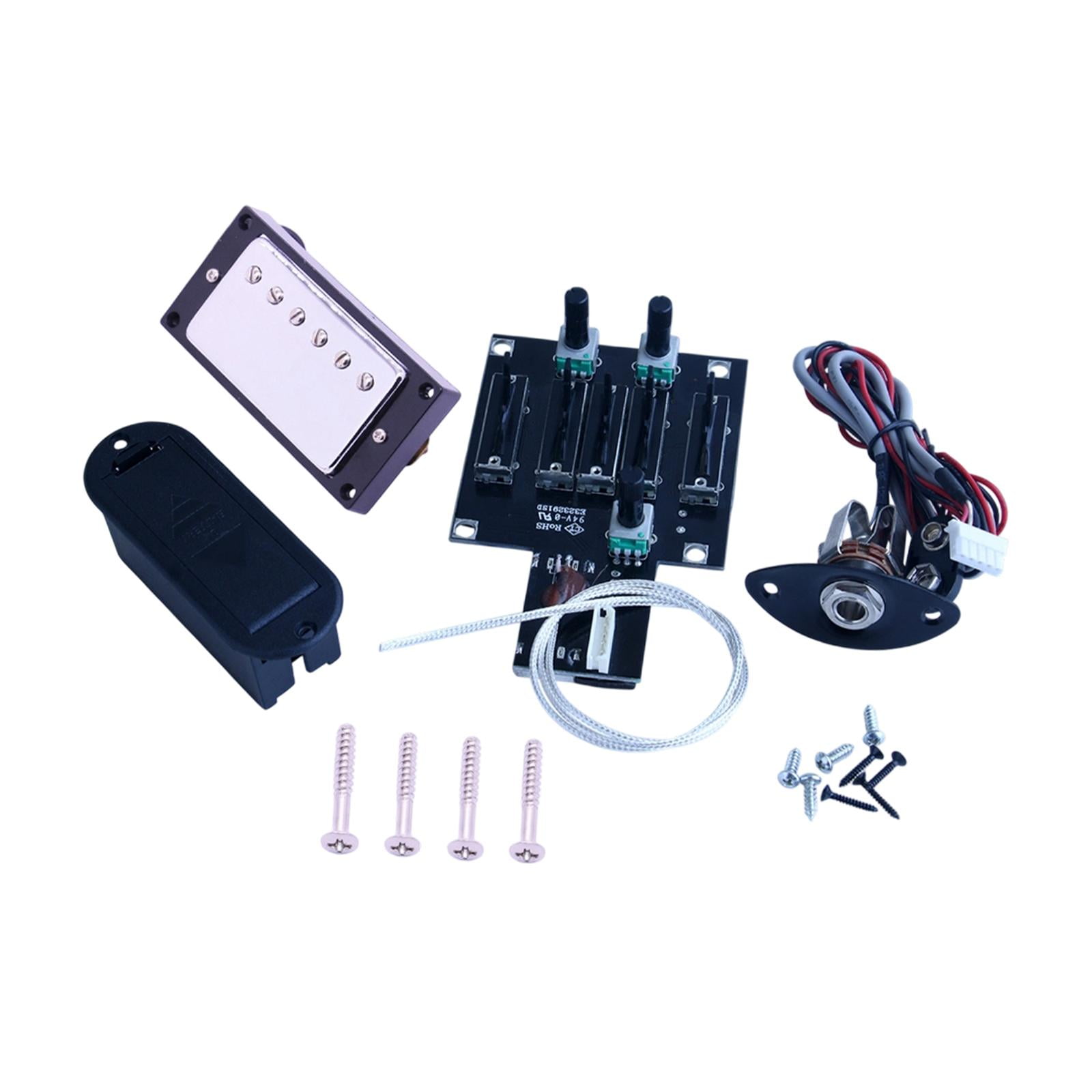 Guitar Pickup 4 Band Preamp Tuner Integrated System Lightweight Suitable for Acoustic Electric Performance