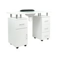 thumbnail image 6 of Manicure Table GLASS GLOW WHITE II Salon Nail Table Salon Furniture & Equipment, Light Version, 6 of 8