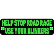 10in x 3in Use Your Blinkers Bumper Sticker Funny Vinyl Vehicle Stickers