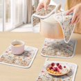 thumbnail image 5 of Spring Floral Pot Holders for Kitchen Heatproof Potholder, 5 Pack Pastoral Botanical Summer Flowers Vintage Hot Pads Multipurpose Oven Pads Cloth Potholders Trivet for Cooking Baking, 5 of 8