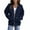 28#Dark Blue, variant on BRDFRL Women's Fleece Full-Zip Hoodie Red L