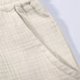 thumbnail image 7 of LINGLANG Women's Casual Muslin Shorts Drawstring Pocket Shorts Stylish Weave Beach Shorts Lightweight Breathable Summer Lounge Wear, 7 of 7