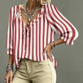 thumbnail image 4 of Women's Polka Dot Top Casual V Neck Pleated Top Boho Floral Blouses Loose Fit Work Blouses, 4 of 5