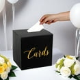 thumbnail image 4 of TFYZYY Wedding Card Box Foil Gift Card Holder Voting Box for Wedding Reception Birthday Graduation Event Decorations with 10 Cards, Elegant Design, Foldable, 4 of 6