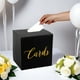 thumbnail image 4 of Caja de boda de papel aluminio blanca | Portatarjetas | Caja de regalo plegable de papel | Colección de rifas de recepción de eventos | 32x22x1cm | Incluye 10 cartas | Diseño elegante, 4 of 6