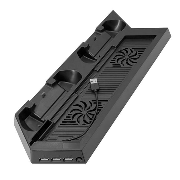 OUNONA Vertical Multifunctional Cradle Stand with Cooling Fans and USB Hub Charging Station for Console