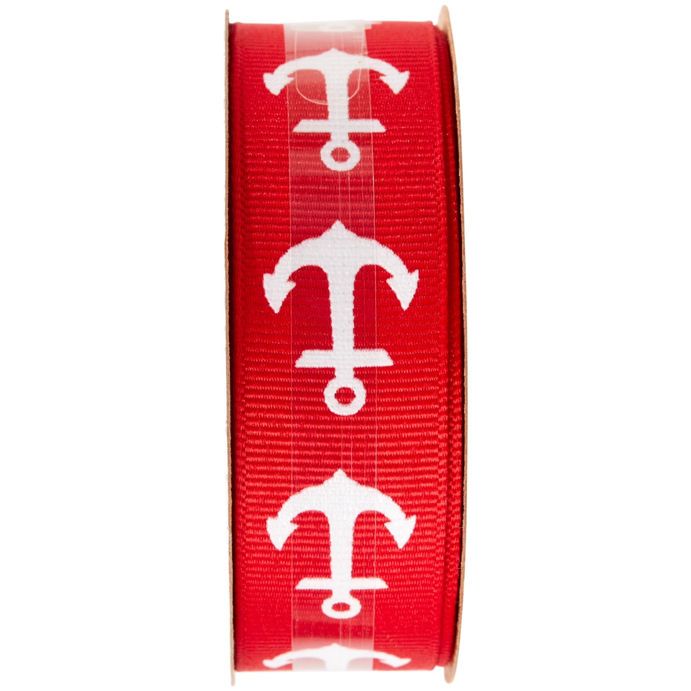 Offray Ribbon, Red 7/8 inch Grosgrain Polyester Ribbon, 9 feet