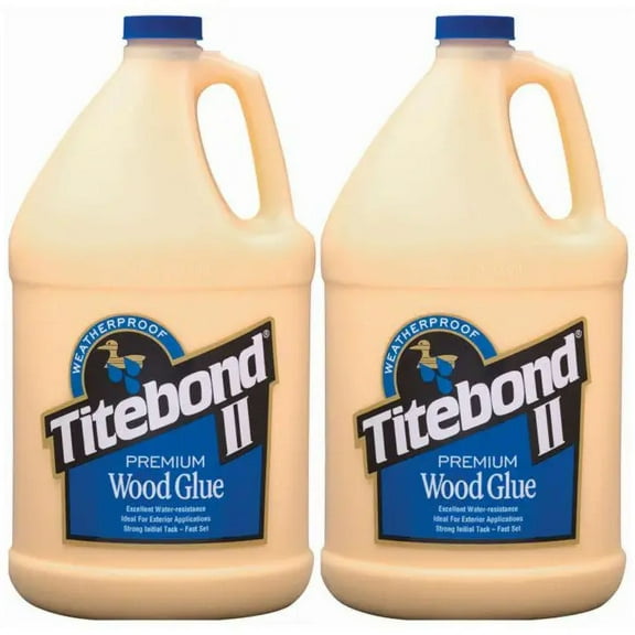 2 Pack of 1 gal Franklin International 5006 Titebond II Weatherproof Exterior Wood Glue