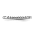 thumbnail image 3 of Auriga Fine Jewelry 925 Sterling Silver Rhodium Cable Ring for Women Size 10, 3 of 6