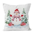 thumbnail image 2 of NWOKYZGH 1Pc Christmas Pillow Covers Xmas Tree Vintage Decorative Throw Pillow Covers 17x17 Pine Tree Holly Berry Pillow Case Cushion Case for Holiday New Year Decoration Couch Sofa, 2 of 6