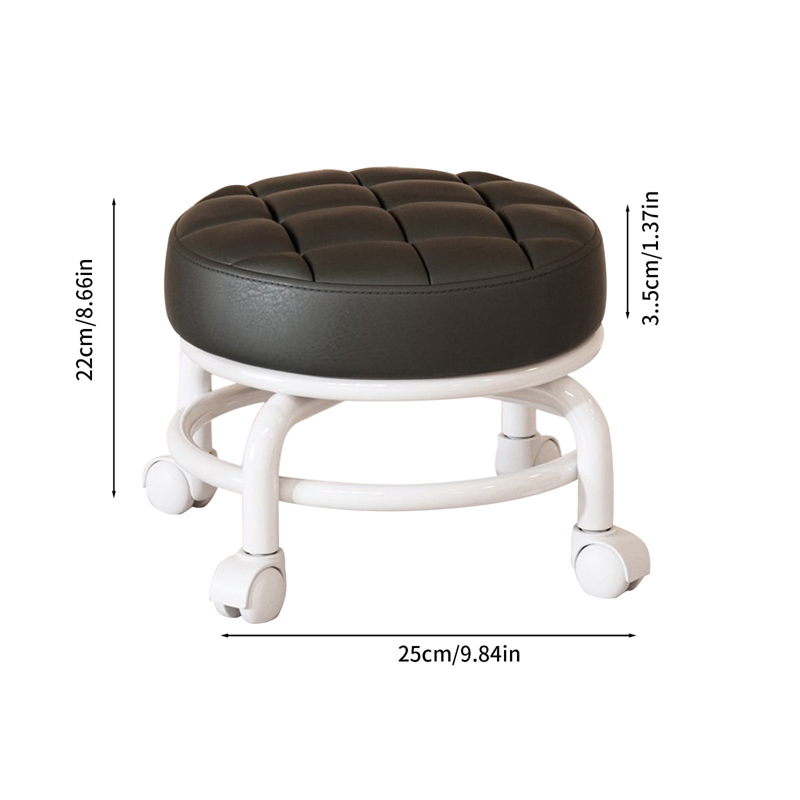 VANLOFE Shoe Bench with Wheels, Multifunctional Low Stool, Rolling